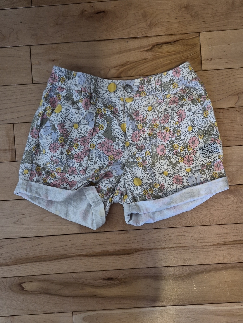 Girls Size 12 Levi's Floral Daisy Print Shorts